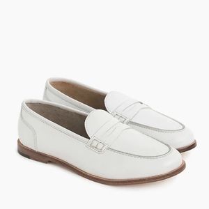 J. Crew White Loafers
